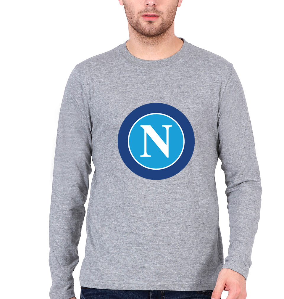 Napoli Full Sleeves T-Shirt for Men-Grey Melange-Ektarfa.online