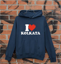 Load image into Gallery viewer, I Love Kolkata Unisex Hoodie for Men/Women-Navy Blue-Ektarfa.online
