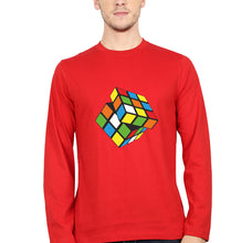 Load image into Gallery viewer, Rubik&#39;s Cube Full Sleeves T-Shirt for Men-Red-Ektarfa.online
