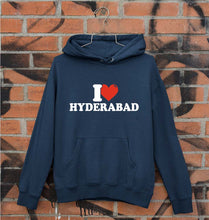 Load image into Gallery viewer, I Love Hyderabad Unisex Hoodie for Men/Women-Navy Blue-Ektarfa.online
