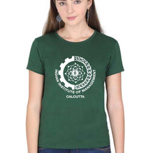 Load image into Gallery viewer, IIM Calcutta T-Shirt for Women-XS(32 Inches)-Dark Green-Ektarfa.online
