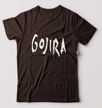 Load image into Gallery viewer, Gojira T-Shirt for Men-S(38 Inches)-Coffee Brown-Ektarfa.online
