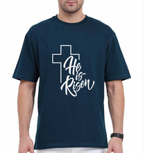 Load image into Gallery viewer, Christian Oversized T-Shirt for Men-Petrol Blue-Ektarfa.online
