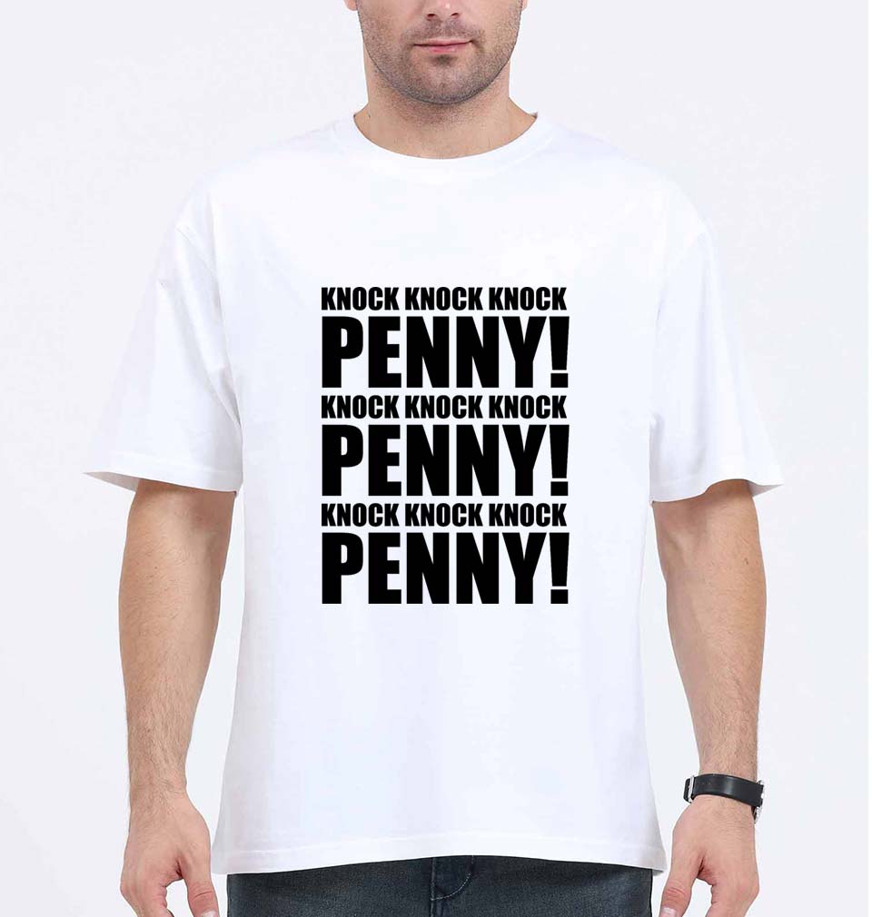 the big bang theory Penny Oversized T-Shirt for Men-White-Ektarfa.online