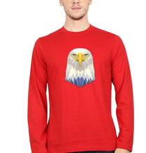Load image into Gallery viewer, Eagle Full Sleeves T-Shirt for Men-S(38 Inches)-Red-Ektarfa.online
