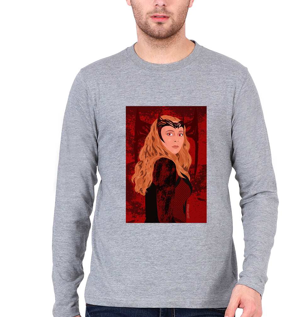 Scarlet Witch Wanda Full Sleeves T-Shirt for Men-Grey Melange-Ektarfa.online