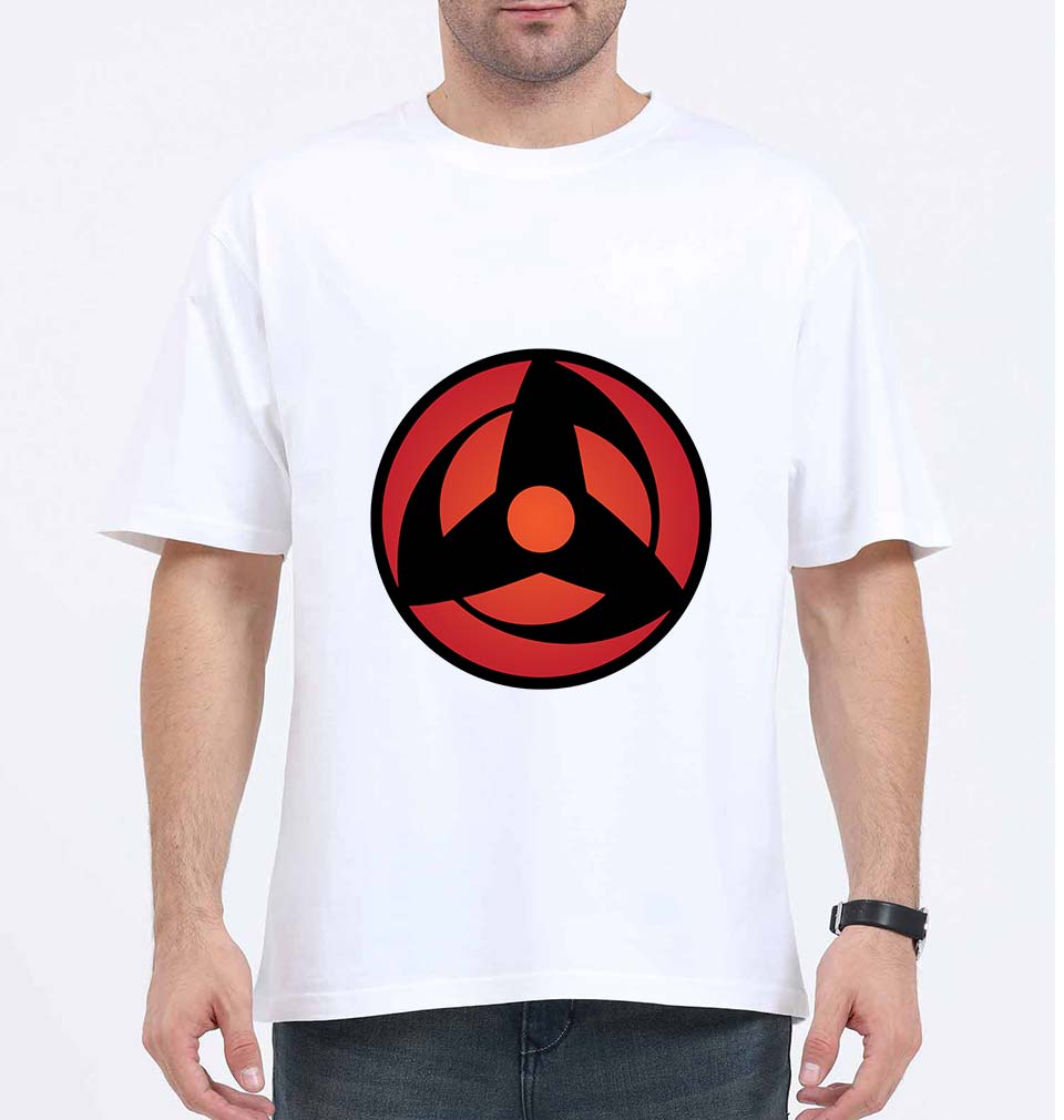 Sharingan Oversized T-Shirt for Men-White-Ektarfa.online