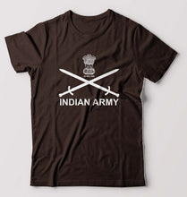 Load image into Gallery viewer, Indian Army T-Shirt for Men-S(38 Inches)-Coffee Brown-Ektarfa.online
