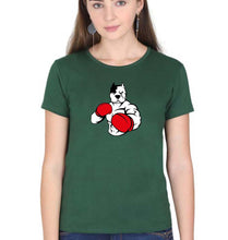 Load image into Gallery viewer, Pitbull Boxing T-Shirt for Women-Dark Green-Ektarfa.online
