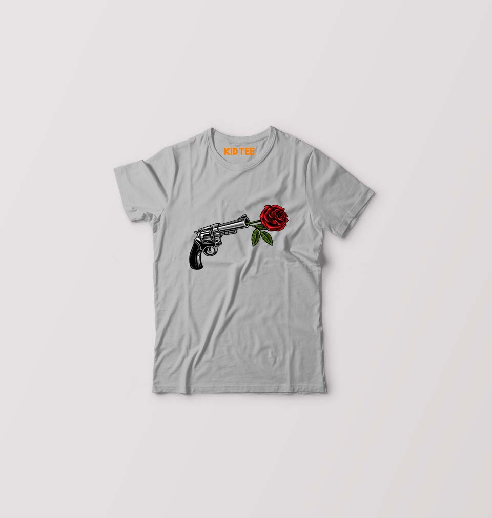 Guns N' Roses Kids T-Shirt for Boy/Girl-0-1 Year(20 Inches)-Grey-Ektarfa.online