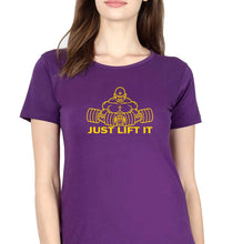 Load image into Gallery viewer, Gym Lift T-Shirt for Women-XS(32 Inches)-Purple-Ektarfa.online
