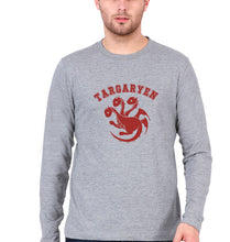 Load image into Gallery viewer, House Targaryen (GOT) Full Sleeves T-Shirt for Men-Grey Melange-Ektarfa.online
