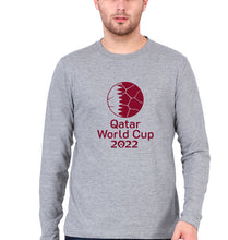 Load image into Gallery viewer, FIFA World Cup Qatar 2022 Full Sleeves T-Shirt for Men-Grey Melange-Ektarfa.online
