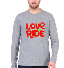 Load image into Gallery viewer, Love to Ride Full Sleeves T-Shirt for Men-Grey Melange-Ektarfa.online
