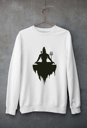 Mahakal Mahadev Bholenath Shiva Shivji Unisex Sweatshirt for Men/Women-White-Ektarfa.online