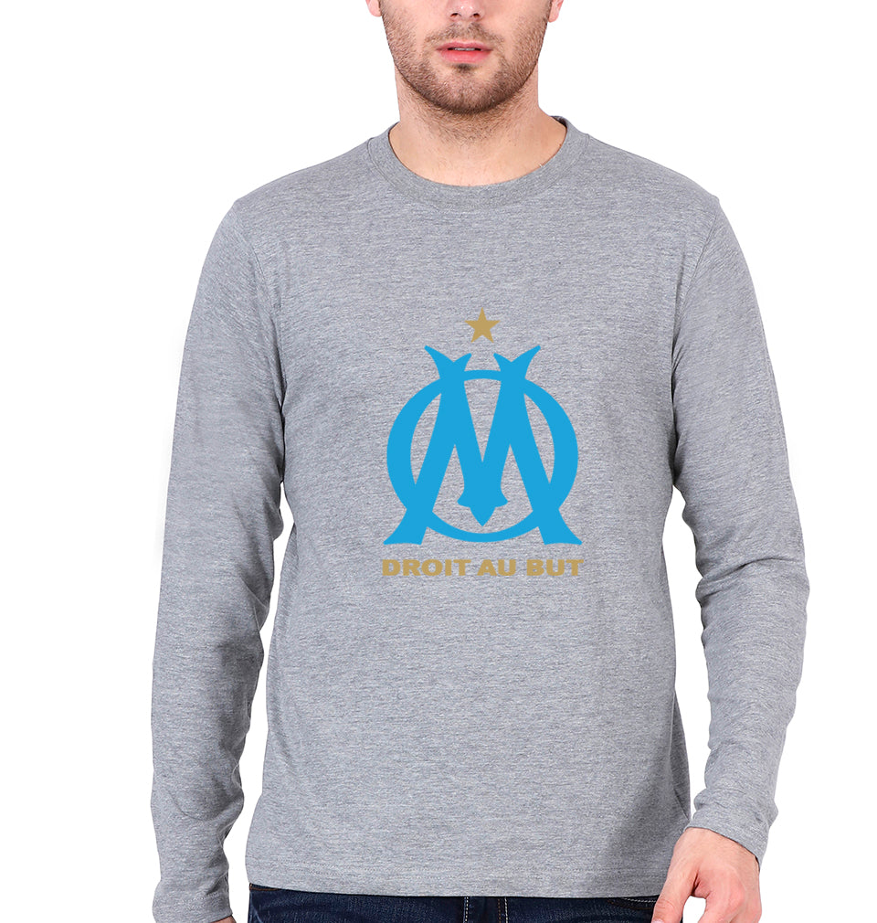 Marseille Full Sleeves T-Shirt for Men-Grey Melange-Ektarfa.online