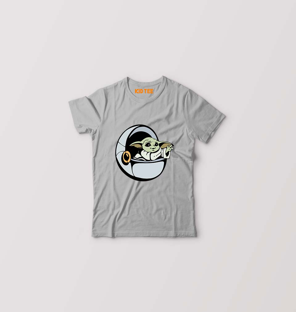 Yoda Star Wars Kids T-Shirt for Boy/Girl-0-1 Year(20 Inches)-Grey-Ektarfa.online