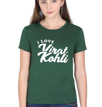 Load image into Gallery viewer, Virat Kohli T-Shirt for Women-Dark Green-Ektarfa.online
