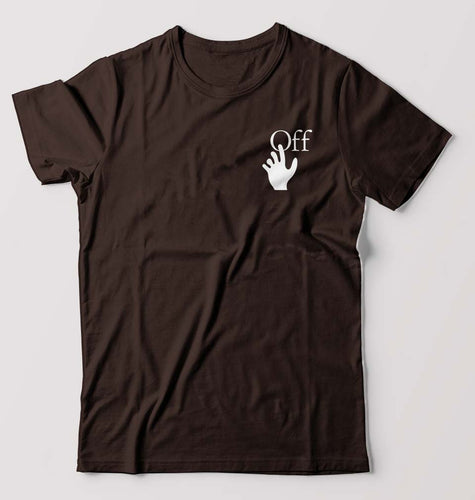 off white T-Shirt for Men-S(38 Inches)-Coffee Brown-Ektarfa.online