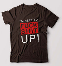Load image into Gallery viewer, Fuck T-Shirt for Men-Coffee Brown-Ektarfa.online

