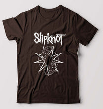 Load image into Gallery viewer, Slipknot T-Shirt for Men-S(38 Inches)-Coffee Brown-Ektarfa.online
