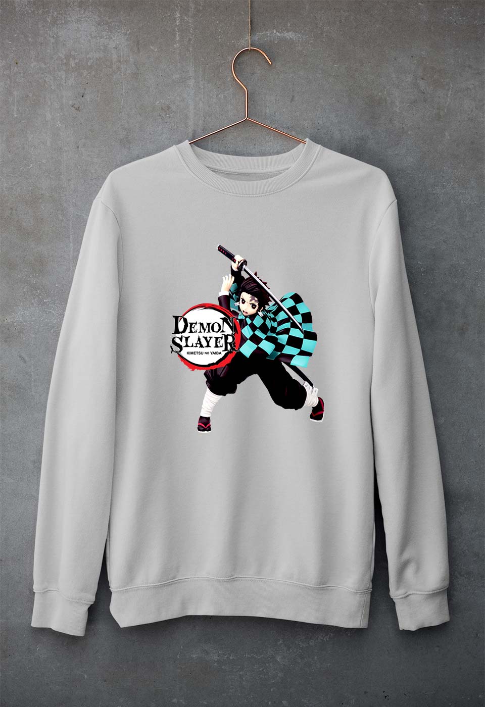 Demon Slayer Unisex Sweatshirt for Men/Women-Grey Melange-Ektarfa.online