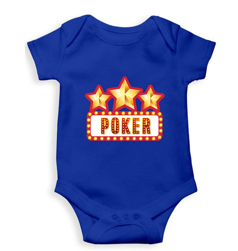 Poker Kids Romper For Baby Boy/Girl-0-5 Months(18 Inches)-Royal Blue-Ektarfa.online