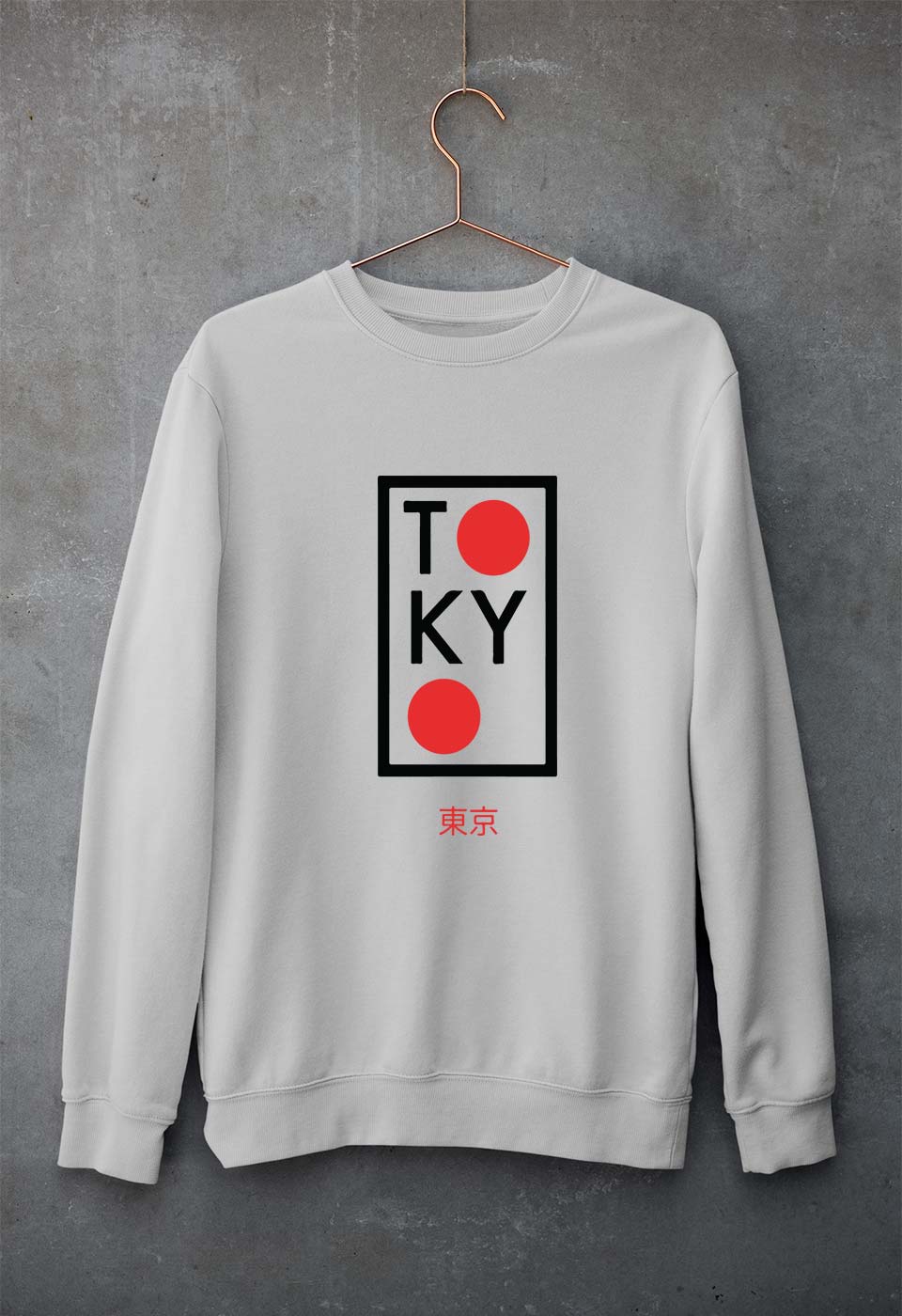 Tokyo Unisex Sweatshirt for Men/Women-Grey Melange-Ektarfa.online