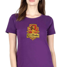 Load image into Gallery viewer, Harry Potter Gryffindor T-Shirt for Women-XS(32 Inches)-Purple-Ektarfa.online
