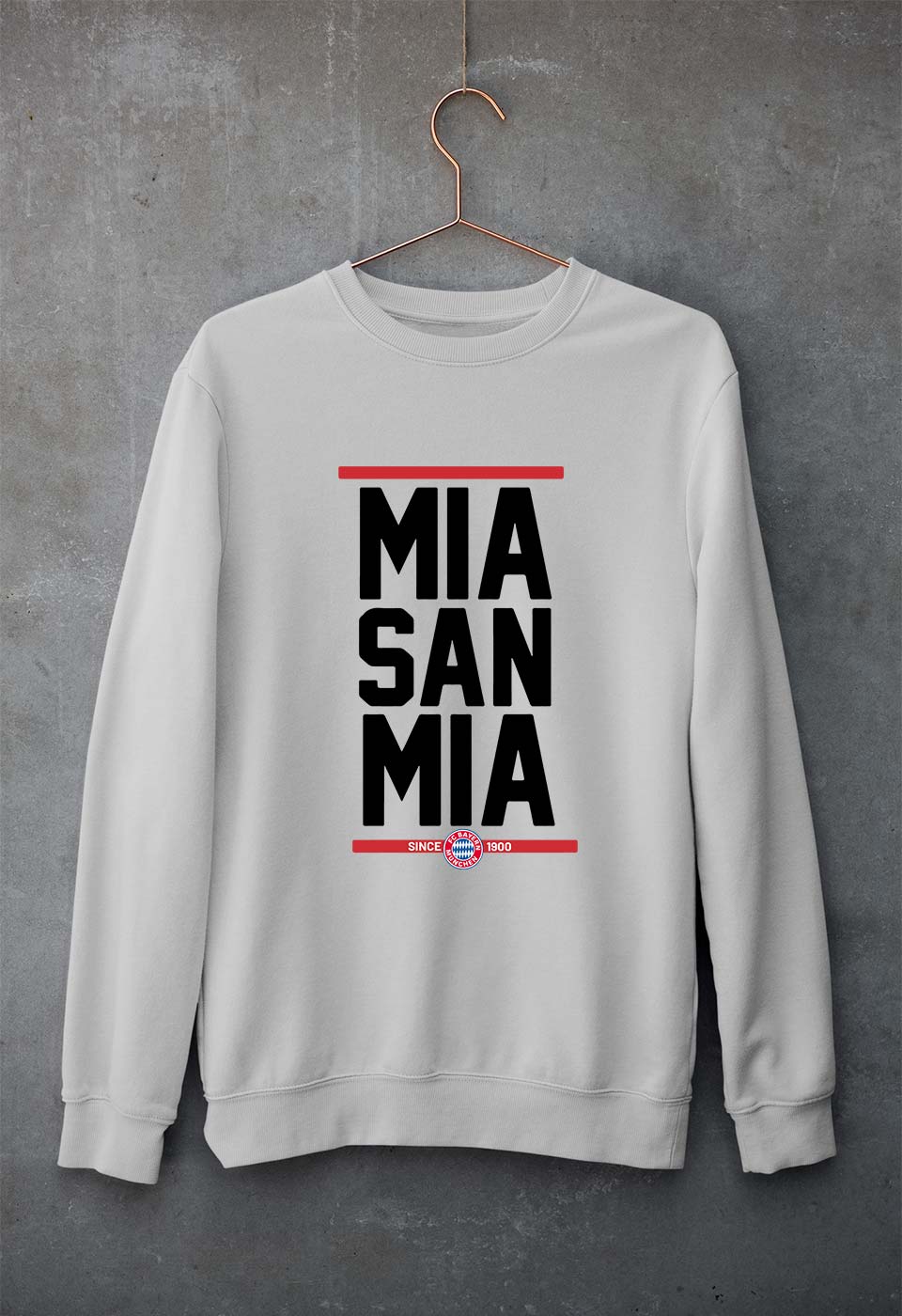 Bayern Munich Unisex Sweatshirt for Men/Women-Grey Melange-Ektarfa.online