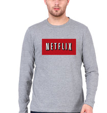 Load image into Gallery viewer, Netflix Full Sleeves T-Shirt for Men-Grey-Ektarfa.online
