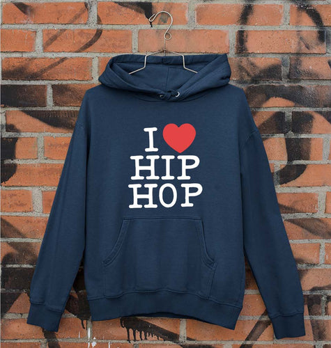 I Love Hip Hop Unisex Hoodie for Men/Women-Navy Blue-Ektarfa.online