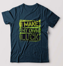 Load image into Gallery viewer, Luck T-Shirt for Men-S(38 Inches)-Petrol Blue-Ektarfa.online
