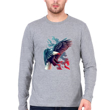 Load image into Gallery viewer, Eagle Full Sleeves T-Shirt for Men-Grey Melange-Ektarfa.online
