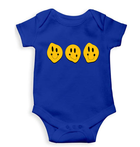Smiley Kids Romper For Baby Boy/Girl-Royal Blue-Ektarfa.online