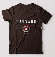 Load image into Gallery viewer, Harvard T-Shirt for Men-S(38 Inches)-Coffee Brown-Ektarfa.online
