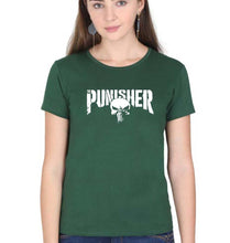 Load image into Gallery viewer, Punisher T-Shirt for Women-XS(32 Inches)-Dark Green-Ektarfa.online

