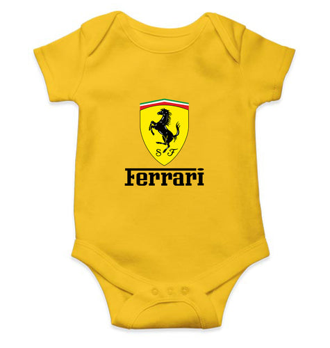 Ferrari Kids Romper For Baby Boy/Girl-0-5 Months(18 Inches)-Yellow-Ektarfa.online