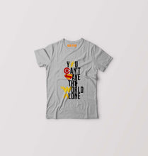 Load image into Gallery viewer, You Can&#39;t Save The World Alone Justice League Kids T-Shirt for Boy/Girl-Grey-Ektarfa.online

