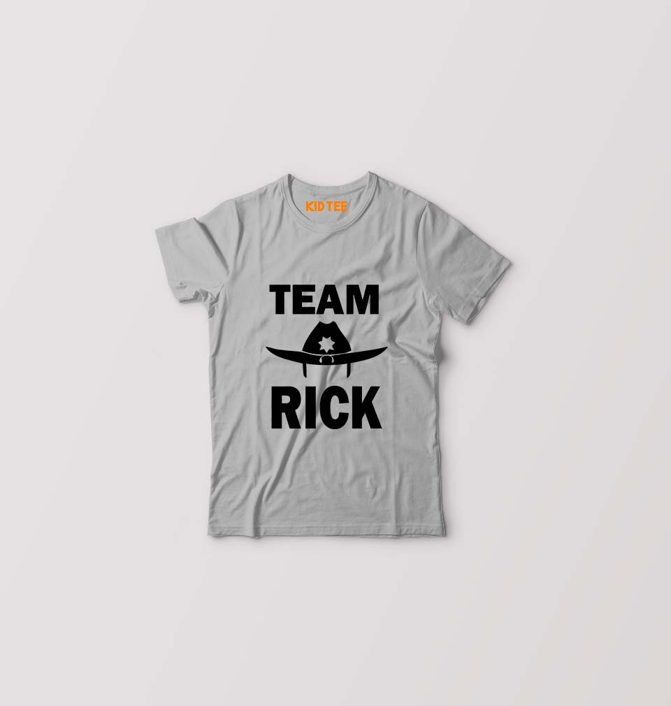 Team Rick Kids T-Shirt for Boy/Girl-Grey-Ektarfa.online