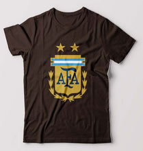Load image into Gallery viewer, Argentina Football T-Shirt for Men-S(38 Inches)-Coffee Brown-Ektarfa.online

