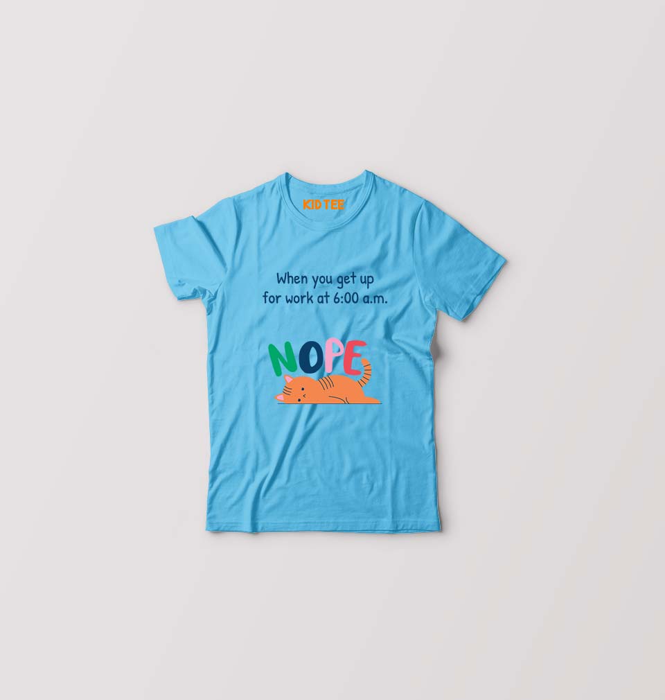 Nope Kids T-Shirt for Boy/Girl-Light Blue-Ektarfa.online
