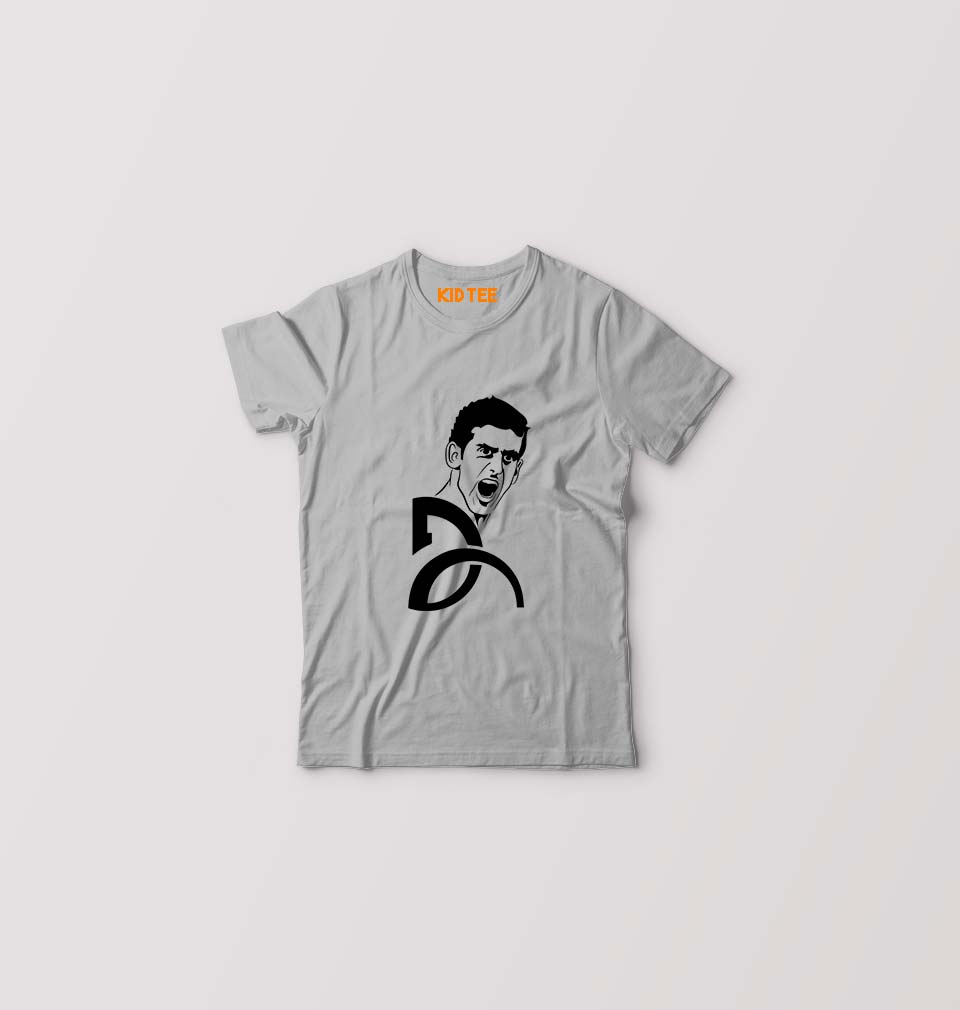 Novak Djokovic Kids T-Shirt for Boy/Girl-Grey-Ektarfa.online