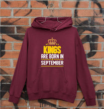 Load image into Gallery viewer, Kings Are Born In September Unisex Hoodie for Men/Women-S(40 Inches)-Maroon-Ektarfa.online
