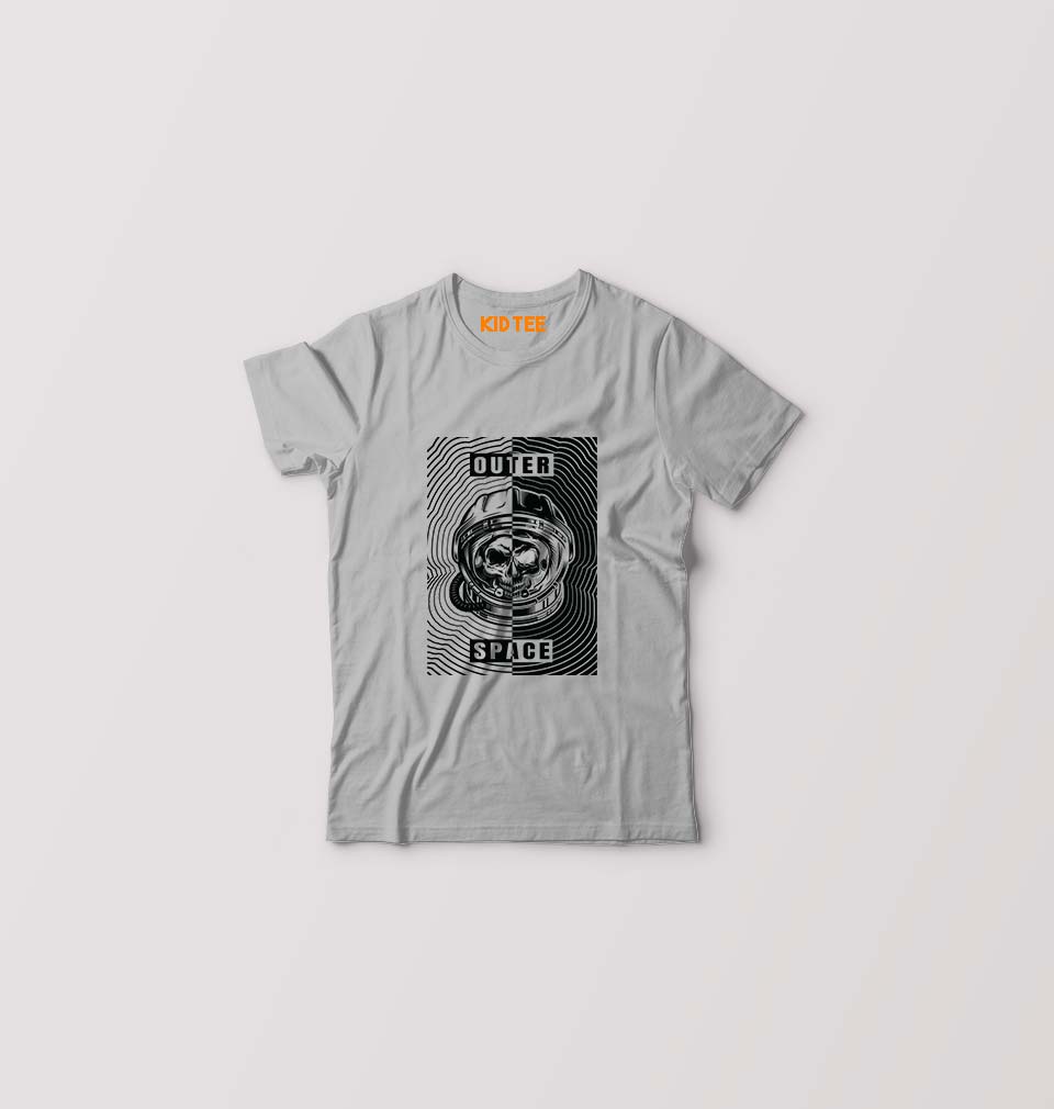 Outer Space Kids T-Shirt for Boy/Girl-Grey-Ektarfa.online