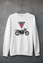 Load image into Gallery viewer, Triumph Motorcycles Unisex Sweatshirt for Men/Women-S(40 Inches)-White-Ektarfa.online

