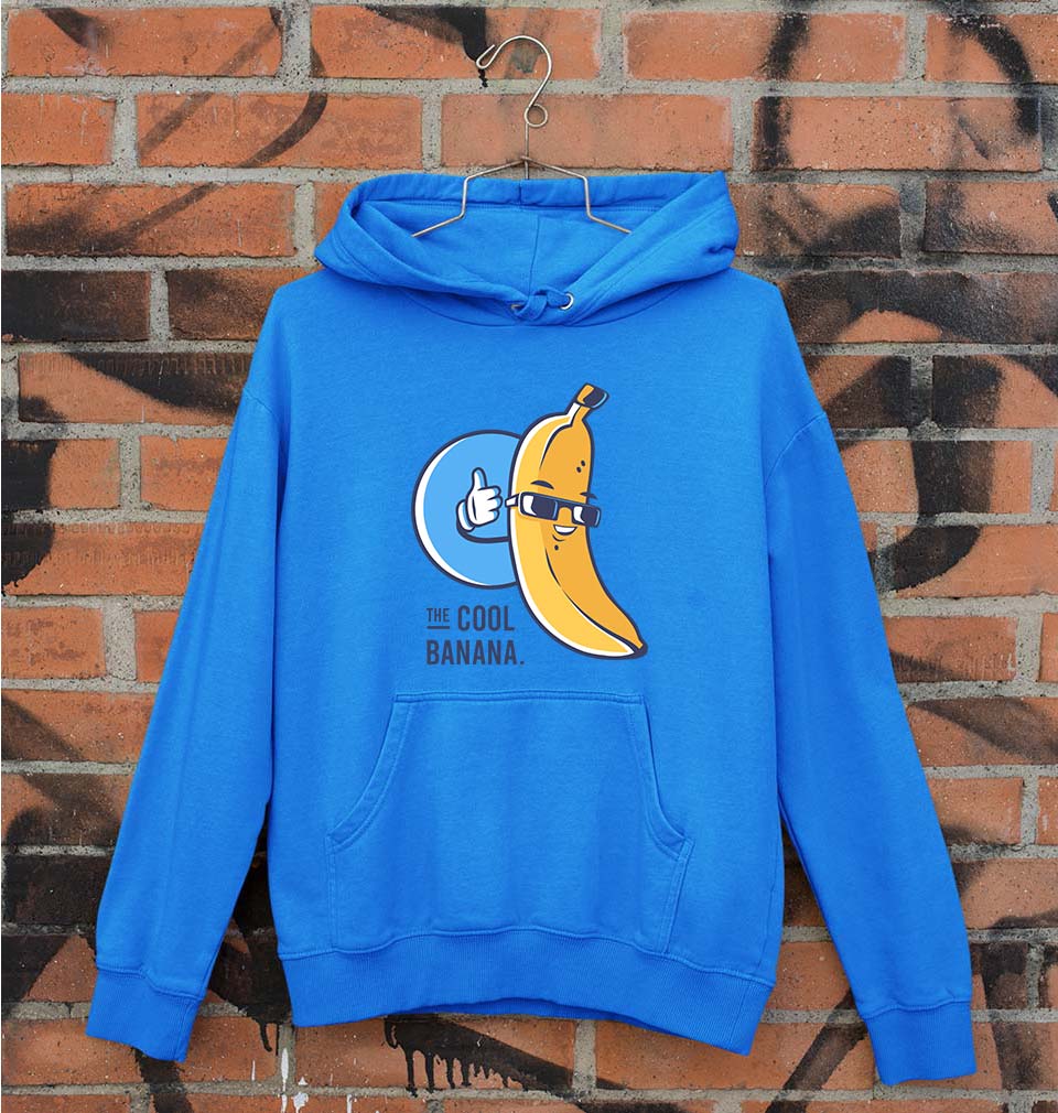 Banana Unisex Hoodie for Men/Women-S(40 Inches)-Royal Blue-Ektarfa.online