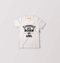Load image into Gallery viewer, Legends are Born in April Kids T-Shirt for Boy/Girl-White-Ektarfa.online

