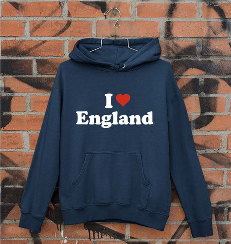 I Love England Unisex Hoodie for Men/Women-Navy Blue-Ektarfa.online