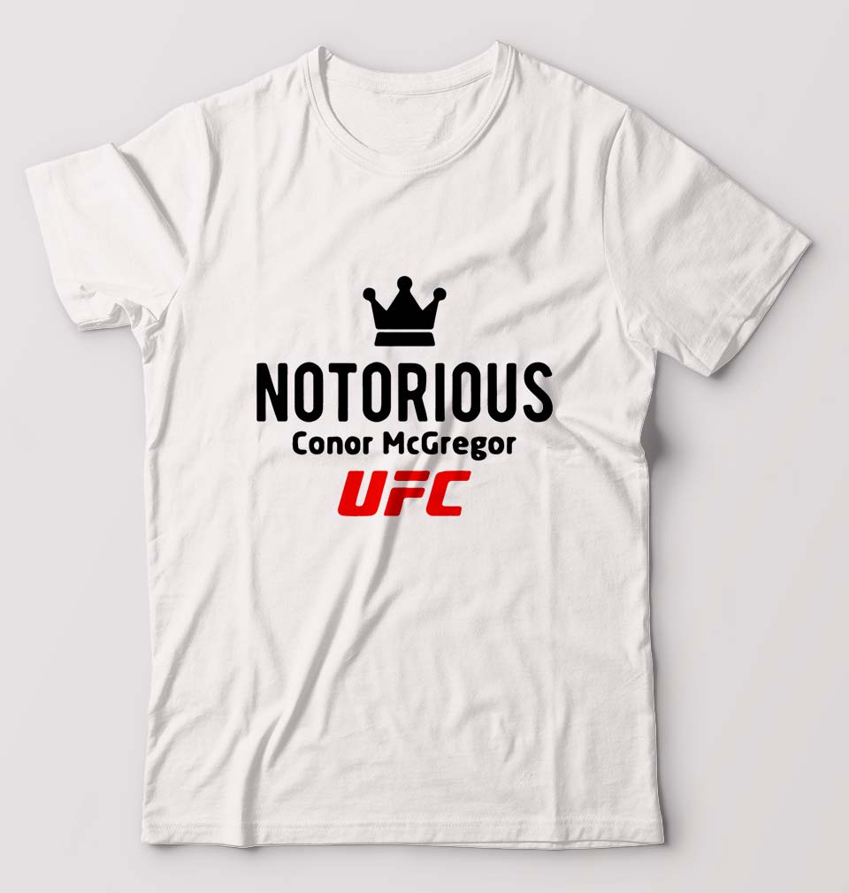 Conor McGregor UFC T-Shirt for Men-S(38 Inches)-White-Ektarfa.online